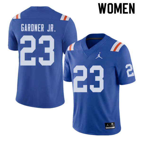 Jordan Brand Women #23 Chauncey Gardner Jr. Florida Gators Throwback Alternate College Football Jersey